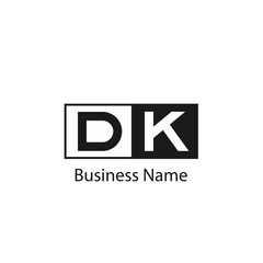 Initial Letter DK Logo Template Design