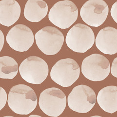 Brown clay seamless pattern illustration with watercolor pink spots and blemishes. Will be good for decor a postcard, posters,gift decor, wrapping paper, gift boxes, fabric and etc.