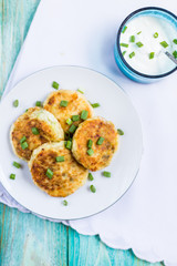 Pancakes from courgettes