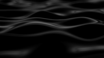 Luxury black drapery fabric background. 3d illustration, 3d rendering.