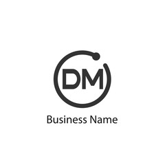 Initial Letter DM Logo Template Design