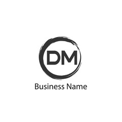 Initial Letter DM Logo Template Design