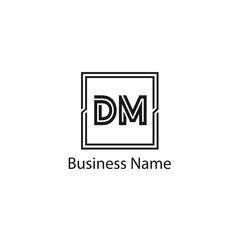 Obraz premium Initial Letter DM Logo Template Design