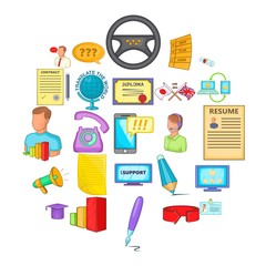 Seminar icons set. Cartoon set of 25 seminar vector icons for web isolated on white background