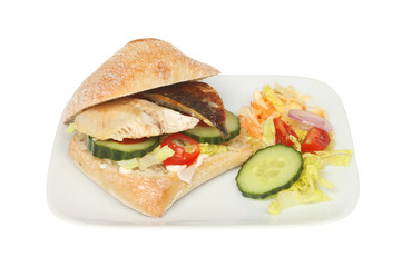 Mackerel fillet in a roll