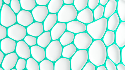 Abstract turquoise white background. 3d illustration, 3d rendering.