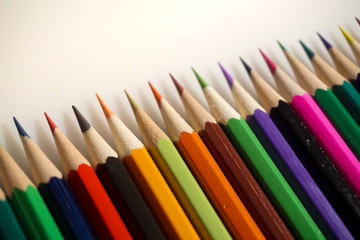 Color pencils white background colorful