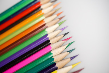 Color pencils white background colorful