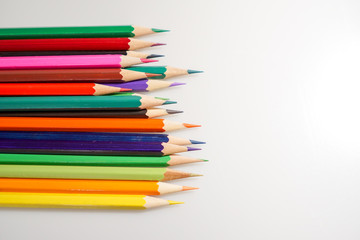 Color pencils white background colorful