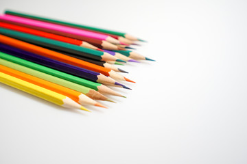 Color pencils white background colorful