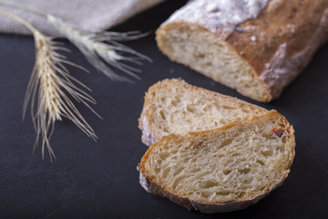 Ciabatta with ears. Fresh baked bread