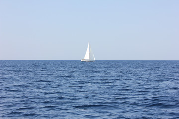 Sailboat In Blue Water