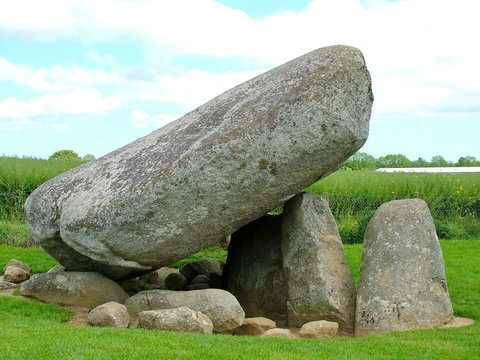 Brownshill dolmen a megalithic portal tomb in County Carlow, Ireland.