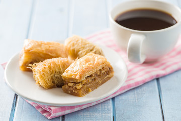 Sweet dessert baklava.