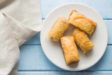 Sweet dessert baklava.
