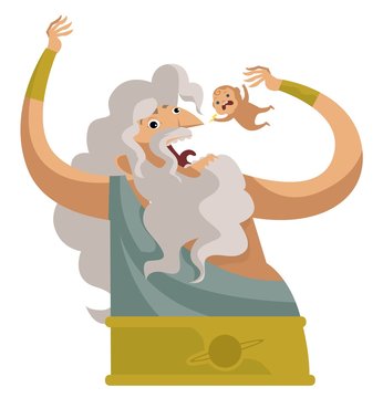 kronos greek mythology titan eating babies Stock Vector | Adobe Stock