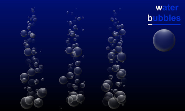 Water bubbles vector icon. 3d illustration.