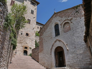 Fototapeta na wymiar Assisi - chiesa Santo Stefano e Fortunato 