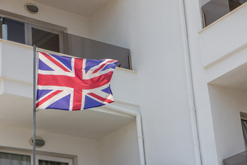 Fototapeta na wymiar Flagge an Balkon - England