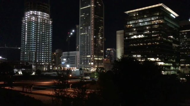 Downtown Charlotte, NC at night