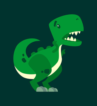 Cute Dinosaur Mascot Character With Open Mouth