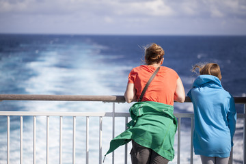 Naklejka premium En la cubierta del barco