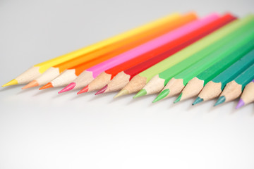 Obraz premium Color pencils white background colorful