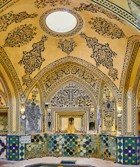 The dome of Hot Bath Hall of Qasemi Hammam, Kashan, Iran