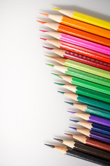 Color pencils white background colorful