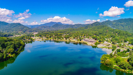 Fototapeta na wymiar Lake Junaluska Drone Aerial