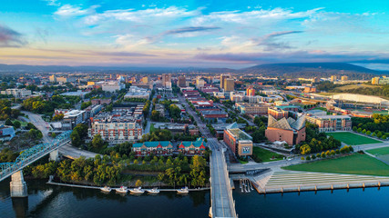 Aerial View of Chattanooga, Tennessee, USA Skyline