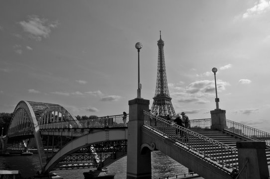 Tour Eiffel in bianco e nero 
