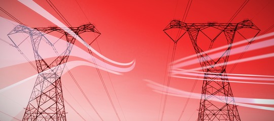 Composite image of grey line design