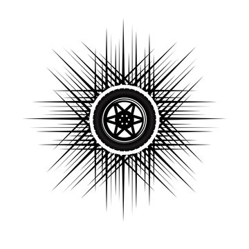 Car wheel logo