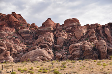 A pile of rocks at Red Rock Canyon