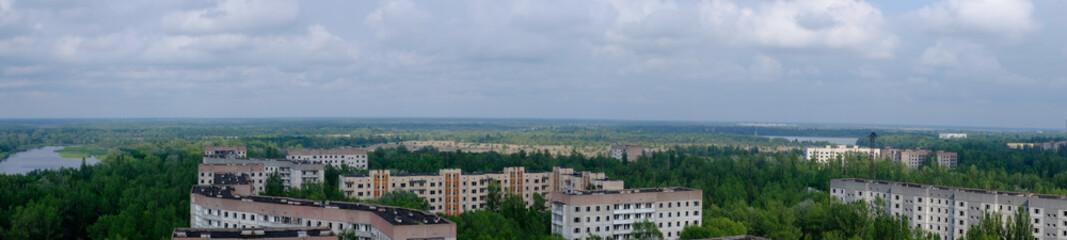 Fototapeta na wymiar Pripyat the ghost town in northern Ukraine, close to the Chernobyl reactor