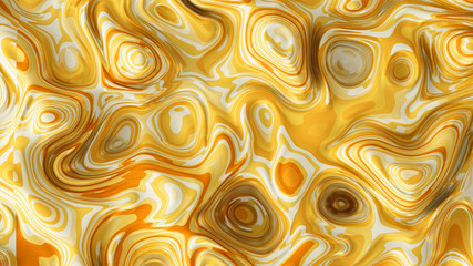 Beautiful yellow paisley texture. 3d illustration, 3d rendering.