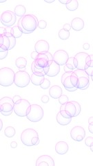Light pastel colored background with pink bubbles. Wallpaper, texture pink balloons. 3D illustration