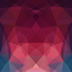 Background of red, pink, green geometric shapes. Mosaic pattern. Vector EPS 10. Vector illustration