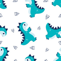 pattern with little dino