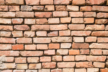 Irregular Red Brick Wall Background