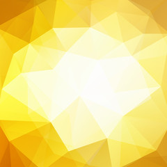 Polygonal vector background. Can be used in cover design, book design, website background. Vector illustration. Yellow, white colors.