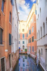 Selbstklebende Fototapete Kanal Beautiful view of one of the Venetian canals in Venice, Italy