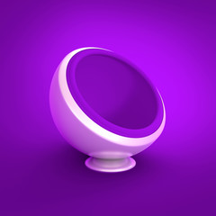 Purple chair in the interior