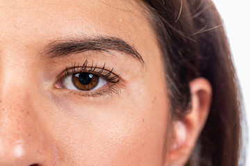 intense brown eye