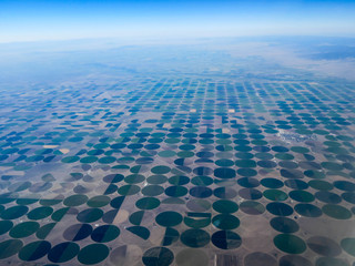 Circular crops from center pivot irrigation systems