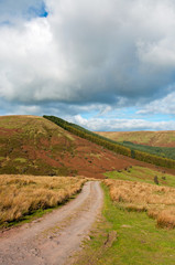 Fototapeta na wymiar Black mountains of England and Wales in the Autumn.