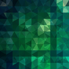 Triangle vector background. Can be used in cover design, book design, website background. Vector illustration. Green color.