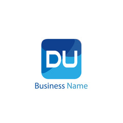 Initial Letter DU Logo Template Design