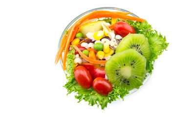 Fresh mixed vegetables salad.
